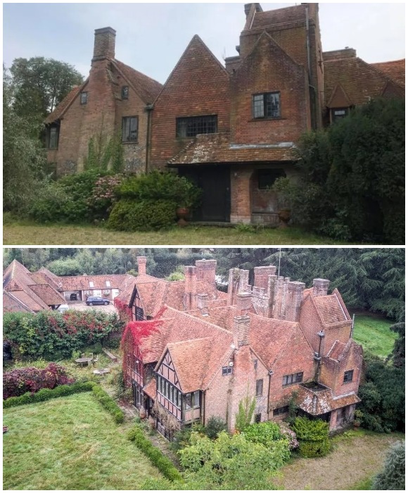 Теперь старинный особняк зарастает травой и постепенно разрушается (Hook End Manor, Великобритания).