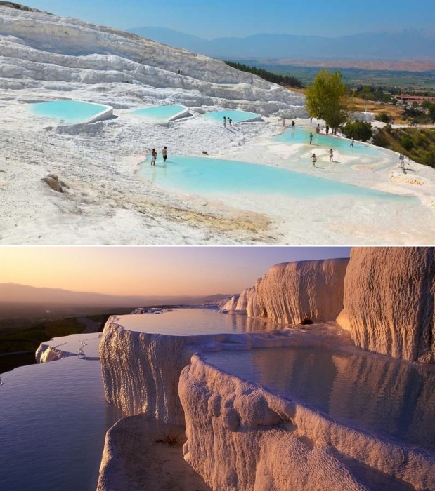 Термальные воды издревле привлекали людей в один из самых живописных районов Анатолии (Иераполис, Турция).