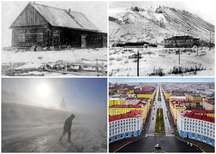 В арктической пустыне, где 280 дней в году морозы, архитекторам удалось построить благоустроенный город (Норильск, Красноярский край).