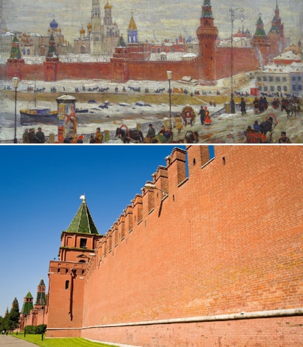 Московский Кремль в XV веке построили из красного кирпича, получившего название «Аристотелев кирпич». 