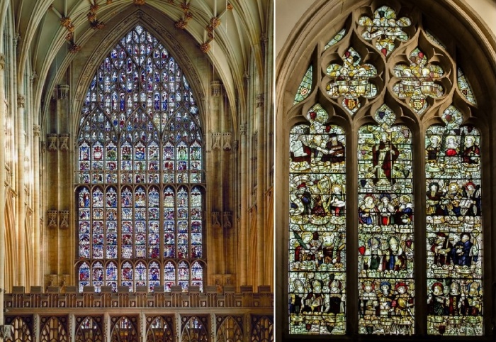 В главной святыне английского Йорка переплелись элементы различных направлений витражного искусства средневековой Англии. 