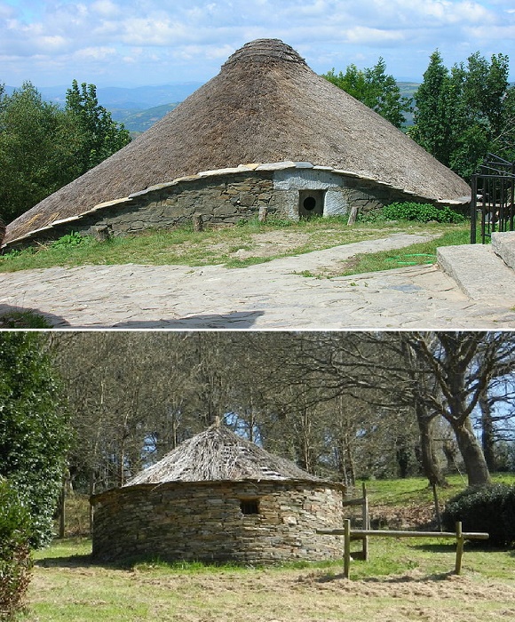Каменные испанские дома покрывали соломой.