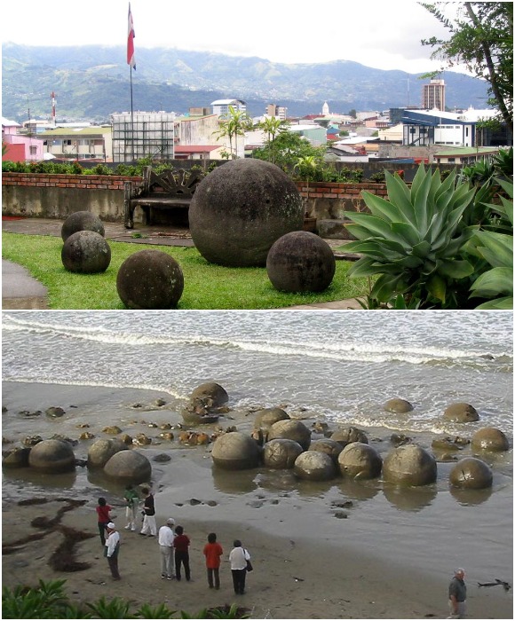 Каменные шары превратились в особенную достопримечательность Коста-Рики, которую можно увидеть как в городах, так в природных условиях.
