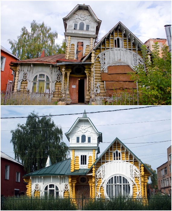 К счастью, нашелся меценат, который отремонтировал модернистский особняк братьев Лужиных (Кимры, Тверская область).