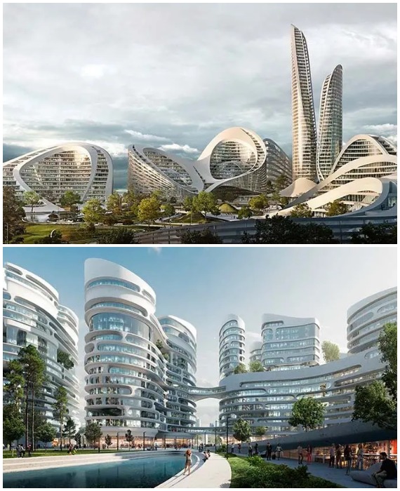 При разработке проекта архитекторы попытались сформировать уникальную городскую среду, ориентированную на человека и экологию (концепт Рублево-Архангельское).