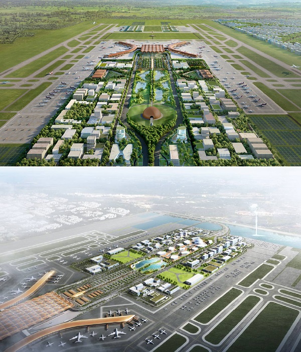 Город-аэропорт Камбоджи, утопающий в зелени (концепт).