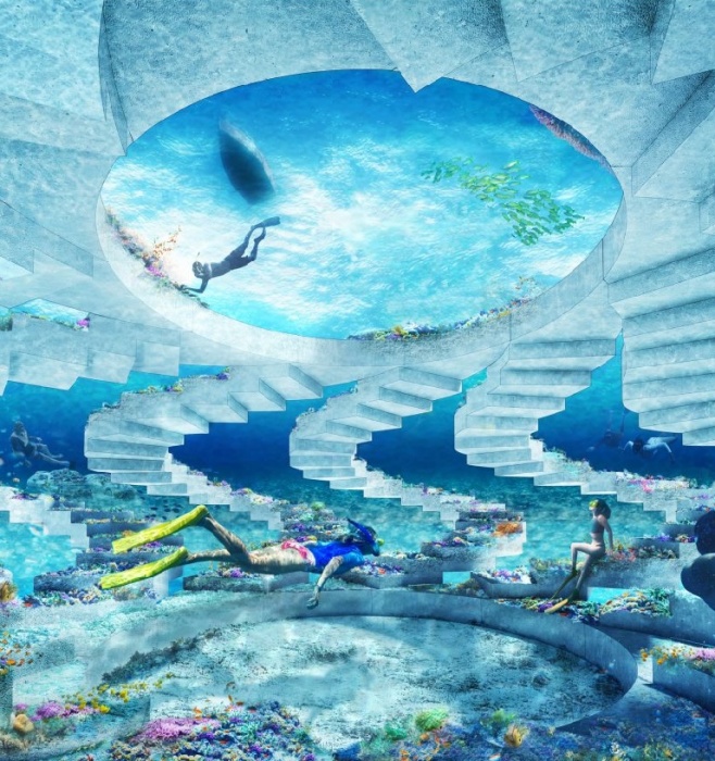 ReefLine – подводный общественный парк скульптур должен превратиться в яркий искусственный риф. | Фото: attractionsmanagement.com.
