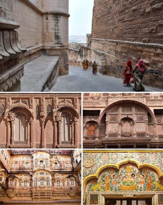 В Мехрангархе эффектно сочетается мощь крепости и элегантность роскошных дворцов правителей (Джодхпур, Индия).