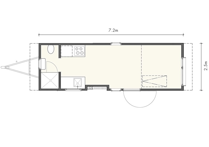 План модели Swallowtail. | Фото: tinyhousecompany.com.au.