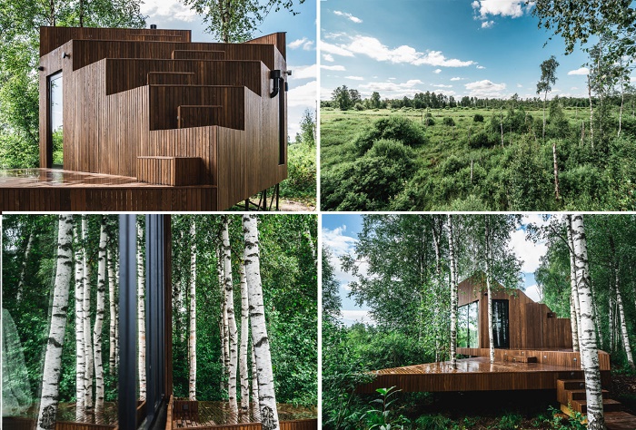 Проект лесной хижины KASEKE для природного курорта удостоен множества премий в области архитектуры и дизайна (Maidla Nature Resort, Эстония).