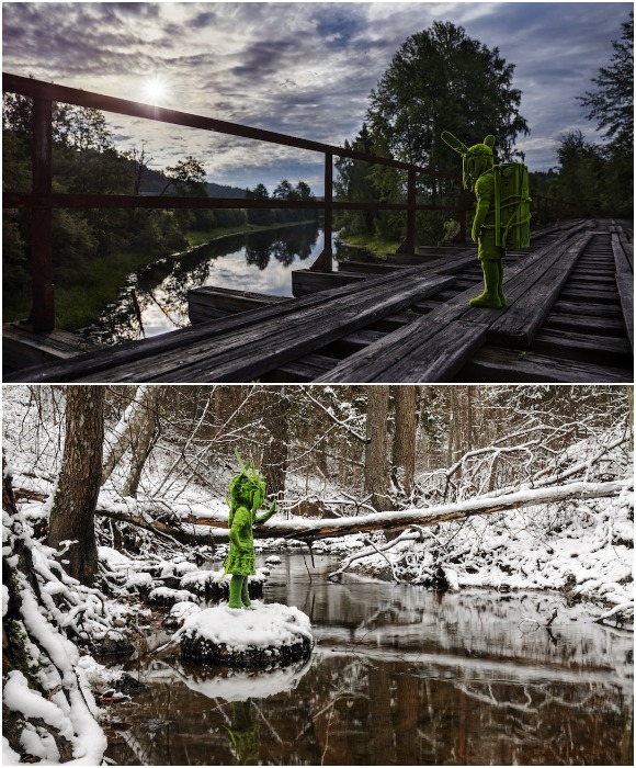 Moss People – удивительная серия скульптур, установленная в заповедном парке Финляндии.