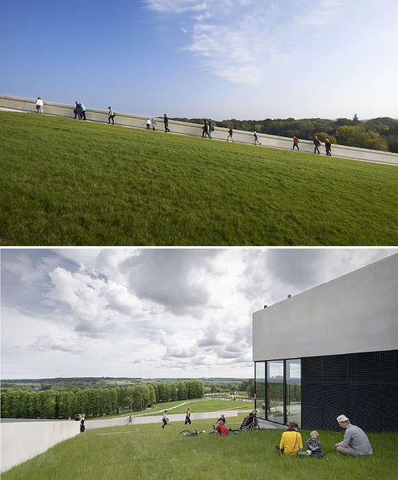 Архитектура, природа, культура и история сливаются воедино, создавая многофункциональное пространство для общения и отдыха (The new Moesgaard Museum, Дания).