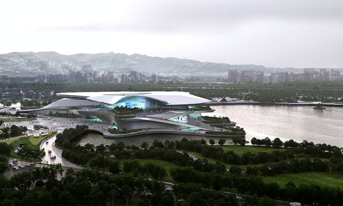 Завершается строительство Музея научной фантастики в виде «звездного облака» от Zaha Hadid Architects (визуализация). | Фото: worldarchitecture.org.