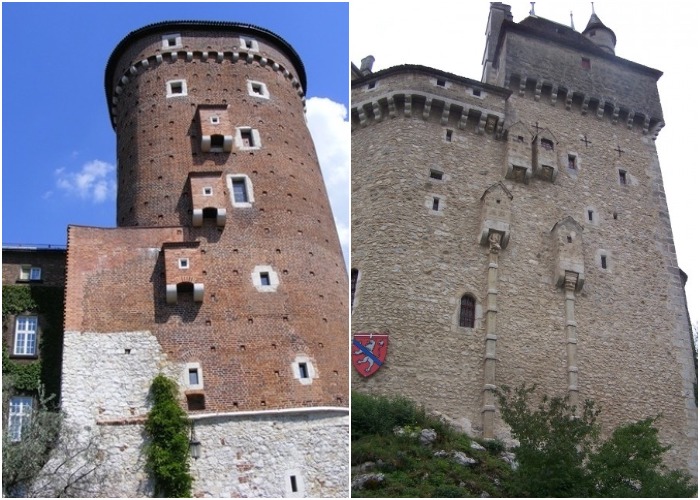 Туалеты-гардеробы пристраивали к наружной части башен или стен.