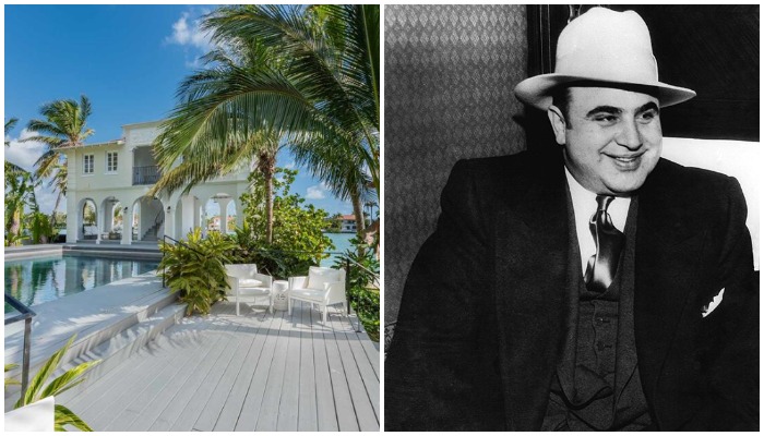 Аль Капоне и его роскошная вилла на Южном пляже Майами, построенная в 1922 году в стиле испанской колониальной архитектуры.