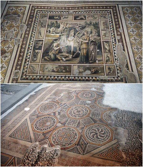 Древняя мозаика гигантских размеров вдохновила туров на строительство роскошного отеля-музея (Antakya, Турция).