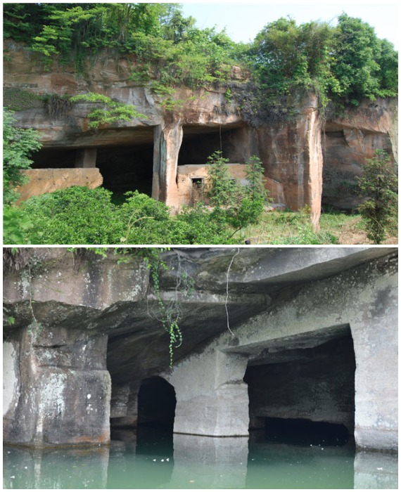 В 1992 году после выкачки воды из пруда жители деревни Шиян Бэйцунь обнаружили 5 входов в таинственные пещеры (Longyou Caves, Китай).