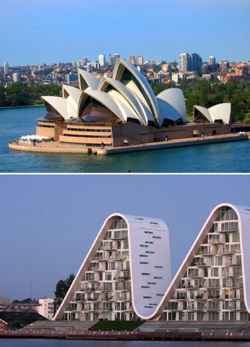 Масштаб и яркие формы – главное пристрастие неординарного зодчего современности Проект здания Оперного театра Сиднея был отмечен не только жюри Премии, в 2007 г. его включили в список Всемирного наследия ЮНЕСКО.