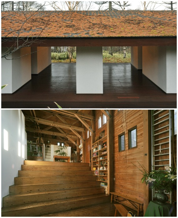 Открытые пространства в частном домовладении (проекты Рикена Ямамото).