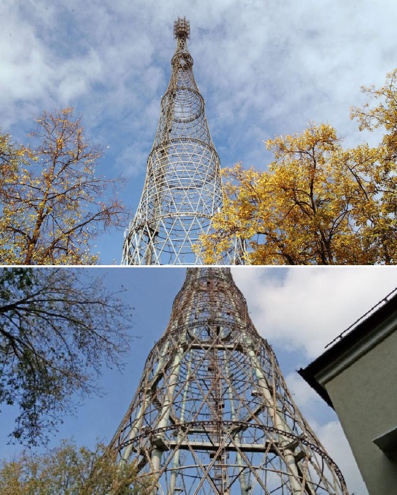 Конструкция Шаболовской телевизионной башни вдохновляла архитекторов с мировым именем на создание фантастических проектов (Москва).