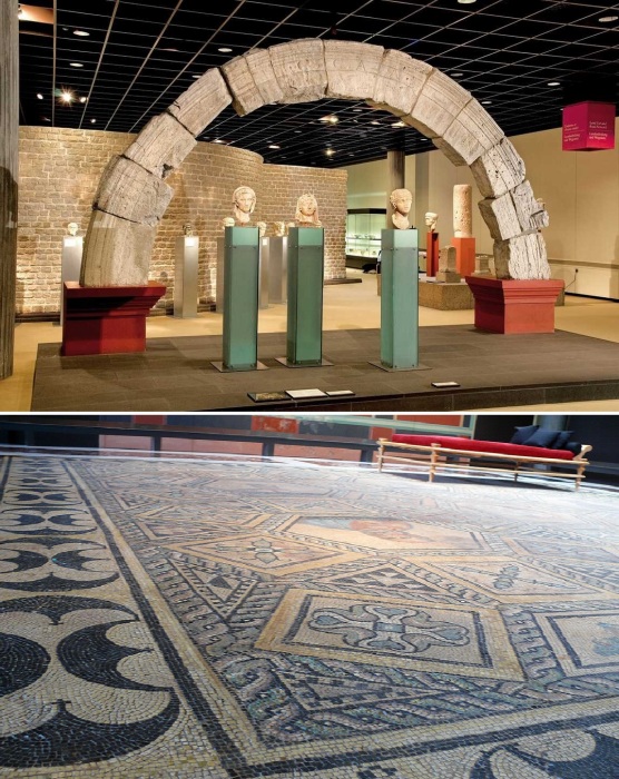Главной достопримечательностью Романо-германского музея является мозаика Диониса, но она не умаляет достоинства множества древних артефактов, выставленных в нем (Кёльн, Германия).