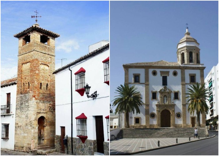 На улочках Старого города можно увидеть и мавританский минарет, и католическую Церковь монастыря Мерсед (Ронда, Испания).