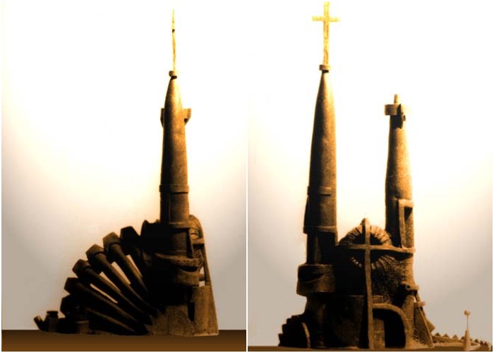 Студенческий проект Себастьяна Питоня приходской церкви, представленный на конкурс в 1994 году.