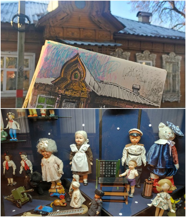 В исторической части города можно увидеть образцы деревянного зодчества и наведаться в Музей игрушки (Сергиев Посад).
