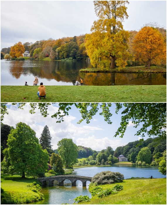 Озеро стало отправной точкой, вокруг которого начали создавать один из самых известных ландшафтных парков Европы и мира (Stourhead Manor, Великобритания).