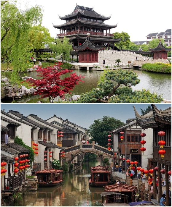 Сучжоу известен древними памятниками архитектуры, уникальными мостами, красивейшими каналами и аутентичной атмосферой (Китай).