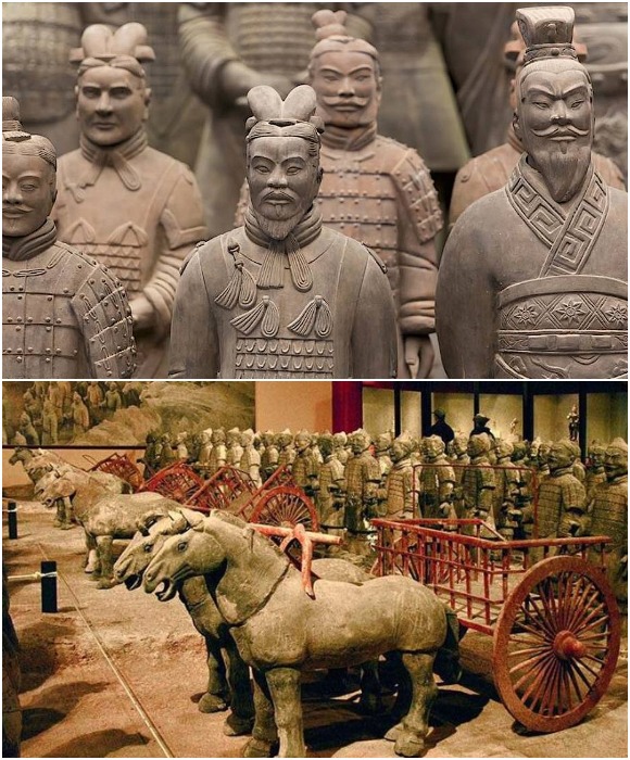 Поражает реалистичность скульптур, созданных китайским мастерами из глины еще в III веке до нашей эры (Сиан, Китай). 