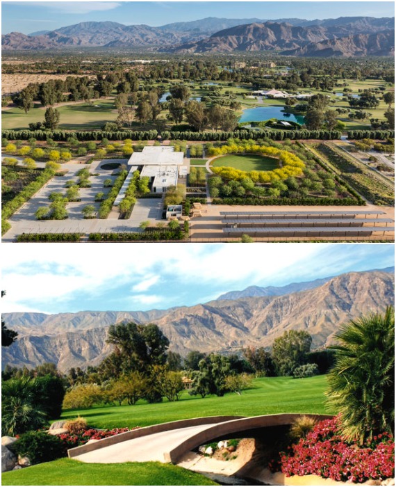 Спустя полсотни лет суровая пустыня превратилась в благоухающий оазис, где отдыхают знаменитости (Rancho Mirage, Tamarisk Country Club).