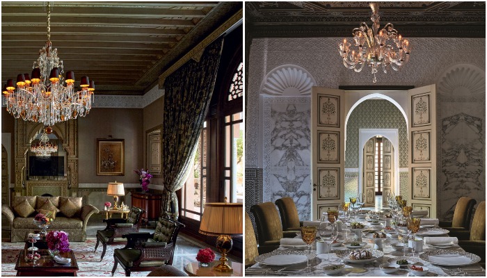 Обилие резных элементов, дорогих предметов мебели и шикарных тканей – все это находится в совершенной гармонии несмотря на максимальное изобилие (The Grand Riad, отель Royal Mansour).