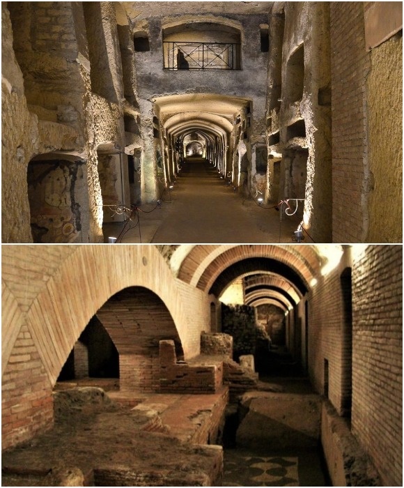 Музей «Погребенный Неаполис» – это подземный археологический комплекс, где можно прогуляться по настоящим древнеримским улочкам (Неаполь, Италия).