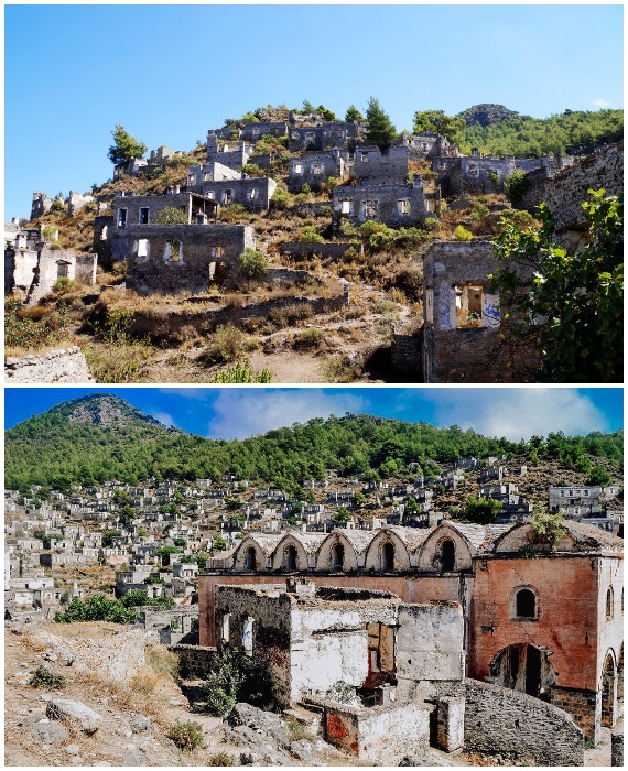 Много веков процветающая древня Каякёй, превратилась в призрак лишь по той причине, что турки решили выселить греков из своей земли (Турция).