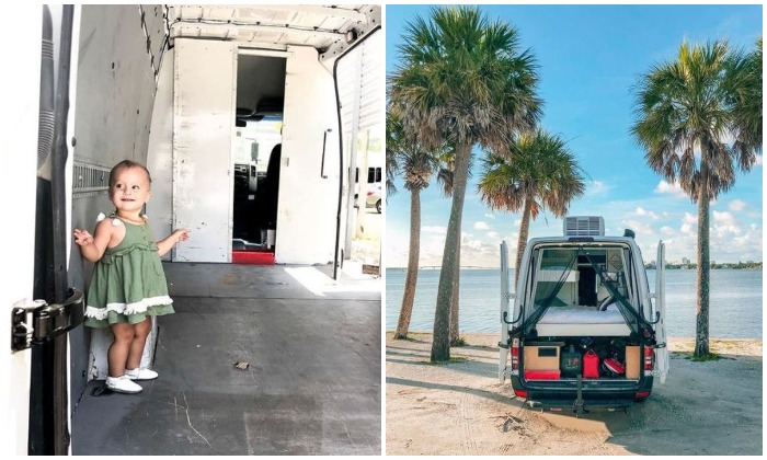 Из автофургона Mercedes-Benz Sprinter семейство Bachowski сделало мобильный дом и отправилось путешествовать (штат Флорида, США).