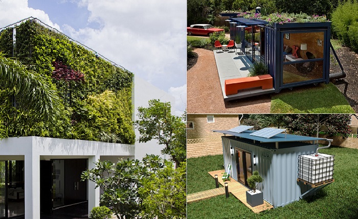 Вертикальное озеленение, «зеленая» крыша, интеграция солнечных панелей и система сбора воды – все это сделает дом привлекательным, экологичным и энергоэффективным.