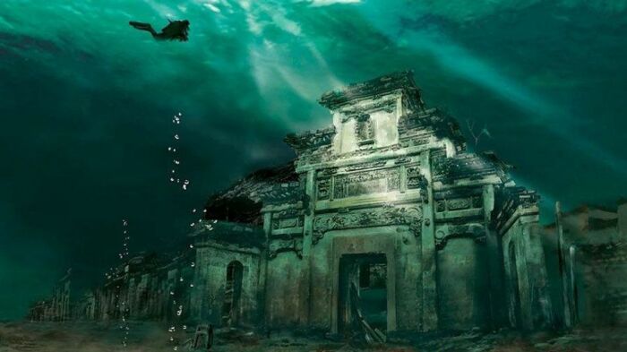 Затопленный город назвали «капсулой времени» благодаря историческому значению культурной ценности (Shi Chen, Китай). | Фото: mapsofworld.com.