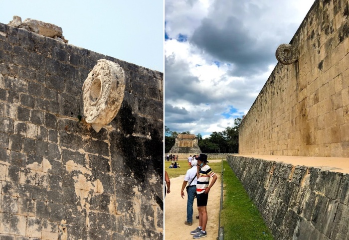 Остается лишь догадываться, как древние майя попадали мячом в крошечное кольцо на такой высоте (Gran Juego de Pelota, Мексика).