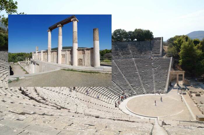 Античный театр в Эпидавре славится размерами, идеальной симметрией и невероятной акустикой (Греция). | Фото: orangesmile.com.