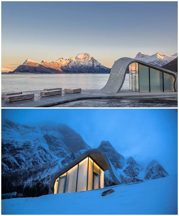 Это не арт-объект, а общественный туалет, признанный самым красивым в мире сооружением такого типа (Норвегия).