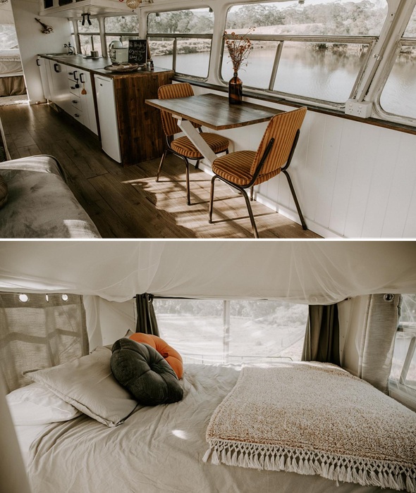 Уютное убежище в переделанном автобусе. (Новый Южный Уэльс, Австралия) Уютное убежище в переделанном автобусе. (Новый Южный Уэльс, Австралия)