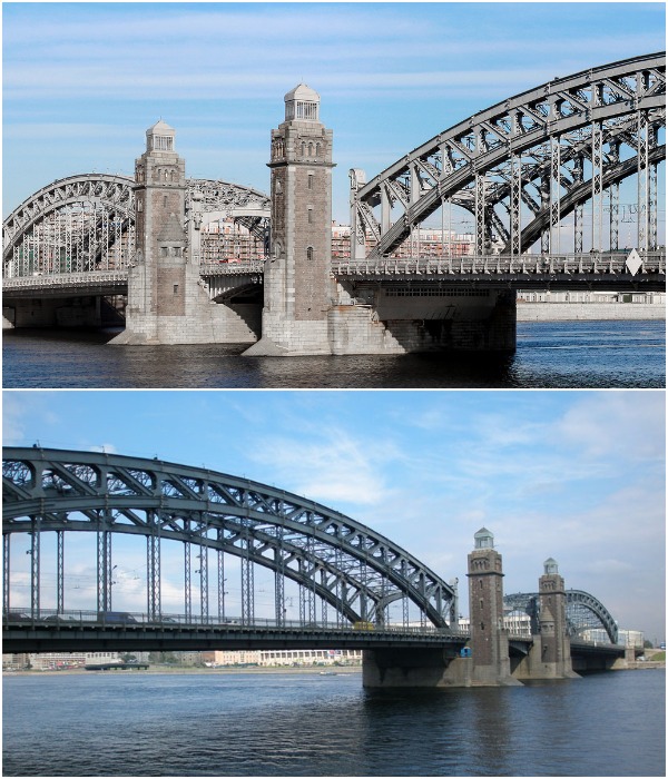 Большеохтинский мост – шедевр инженерной мысли (Санкт-Петербург).