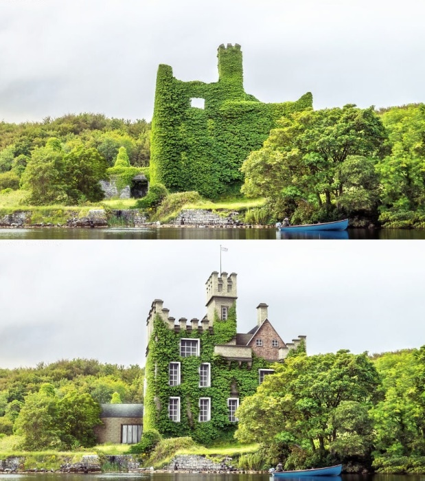 Прекрасный Замок Менло среди роскошного ландшафта западной Ирландии был построен в XVI веке в качестве поместья для семьи Блейк из английских дворян (Голуэй, Ирландия). 