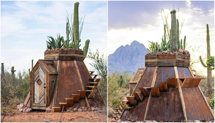 Desert Cabin – сюрреалистичное видение среди гигантских кактусов пустыни Соноры.