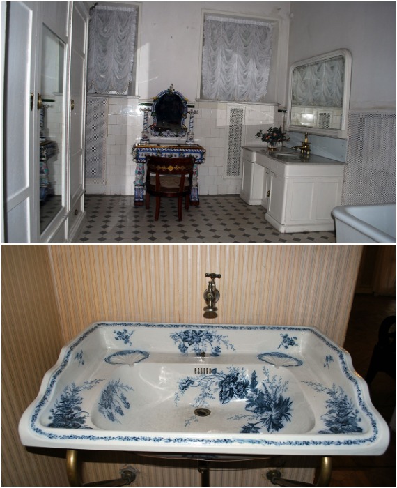Интерьер ванной комнаты в Усадьбе «Ленинские горки».