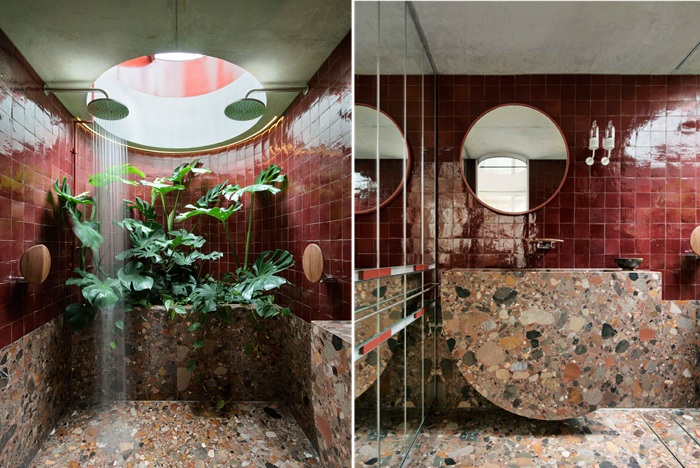 Впечатляющий интерьер ванной комнаты в спальне (JB Green, Сидней). Впечатляющий интерьер ванной комнаты в спальне (JB Green, Сидней).