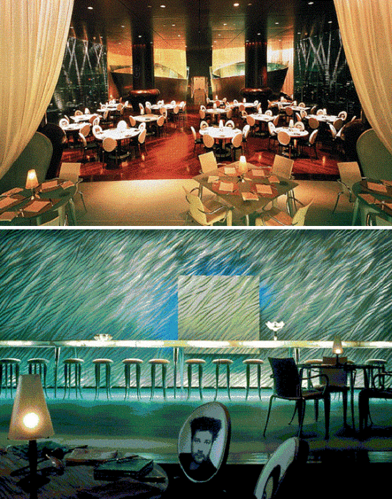 Ресторан в отеле The Peninsula Hong Kong (Гонконг, проект Филиппа Старка).