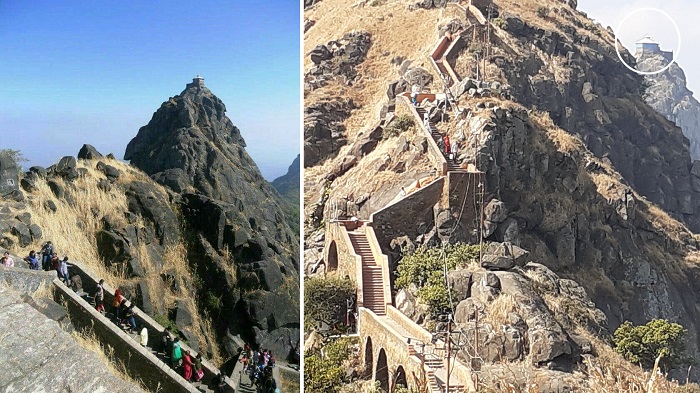 На склонах и вершине священной горы Гирнар разбросано 866 индуистских и джайнских храмов, которые можно посещать во время подъема по самой длинной экстремальной лестнице в мире (Girnar Stairs, Индия).