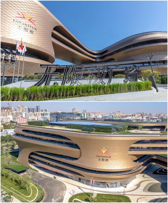 Новое здание было спроектировано для сетевой компании Infinitus China (Infinitus Plaza, Гуанчжоу). 